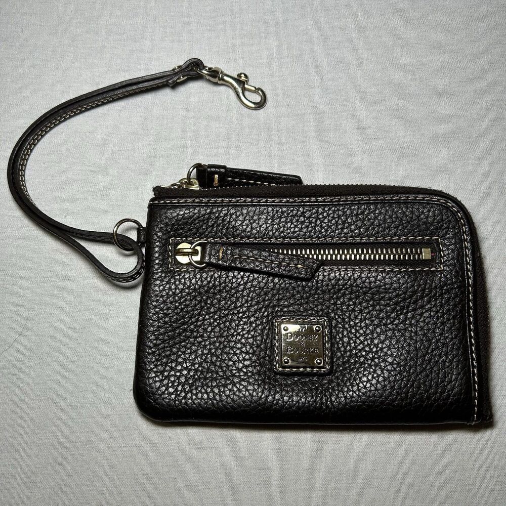 Dooney & Bourke Pebble Grain Small Coin Case / Zip Wristlet